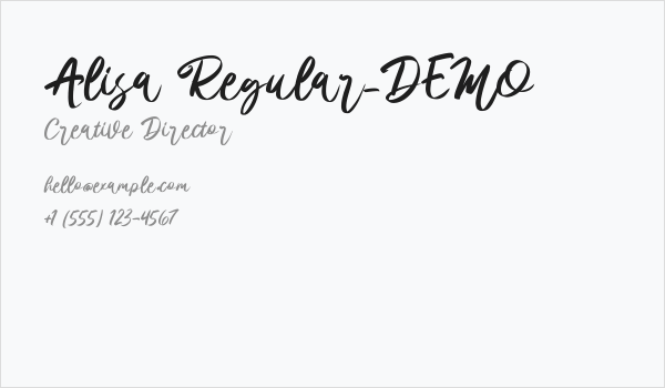Alisa Regular_DEMO Business Card