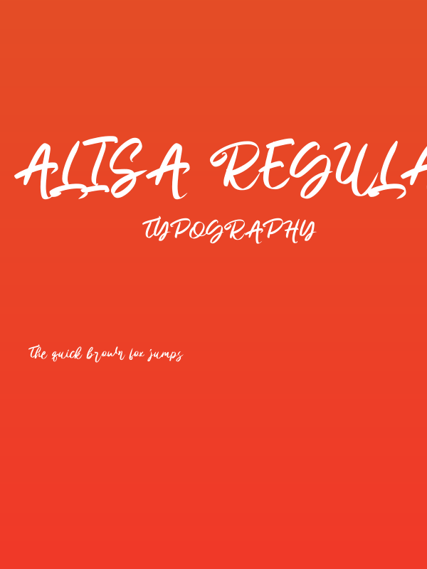 Alisa Regular_DEMO Poster