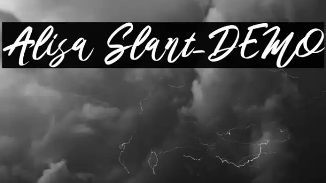 Alisa Slant_DEMO Font examples