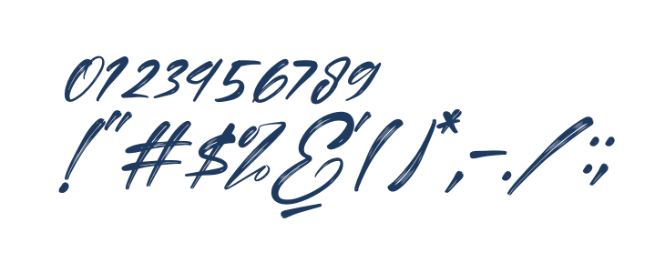 Alisabela Brushley Italic Other Characters