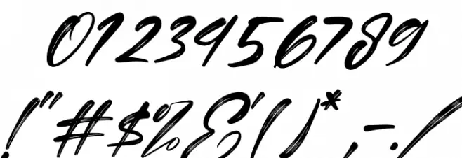 Alisabela Brushley Italic Font OTHER CHARS