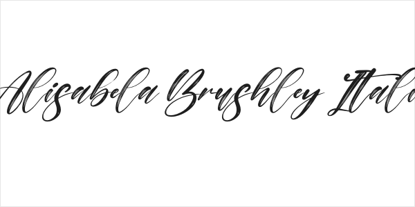 Alisabela Brushley Italic Logo