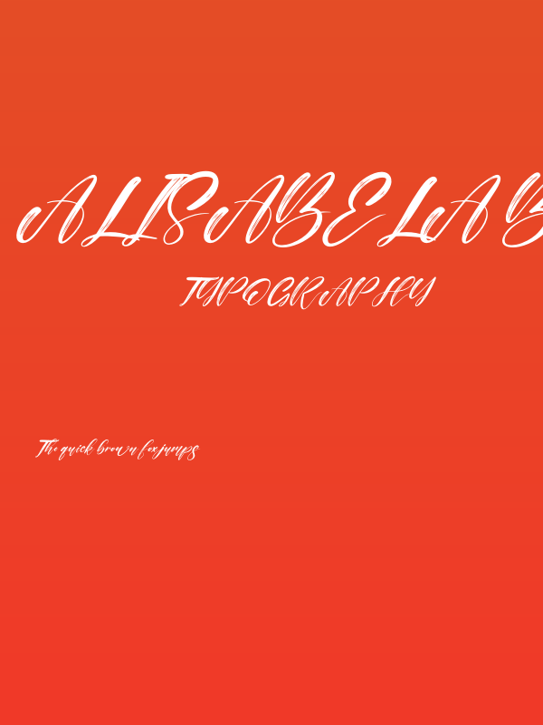 Alisabela Brushley Italic Poster