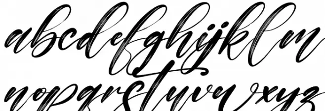 Alisabela Brushley Italic Caratteri MINUSCOLO