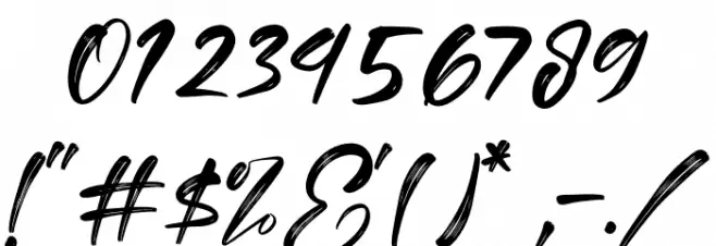 Alisabela Brushley Font OTHER CHARS