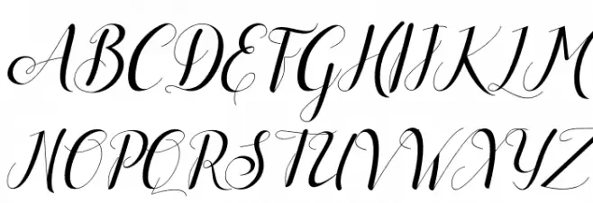 Alisabeth Italic फ़ॉन्ट अपरकेस