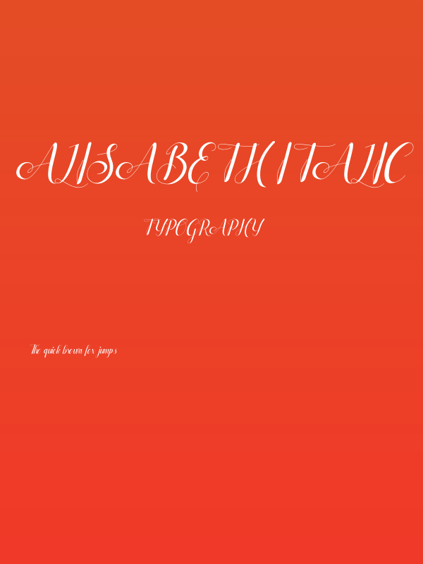 Alisabeth Italic Poster