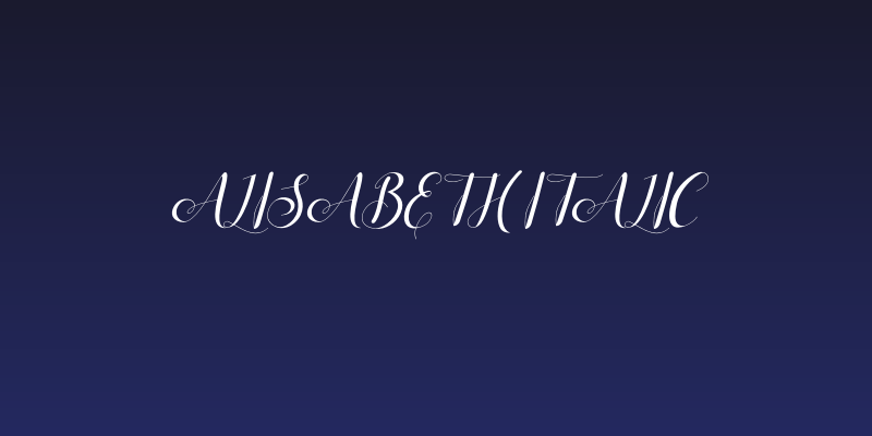 Alisabeth Italic Social Header