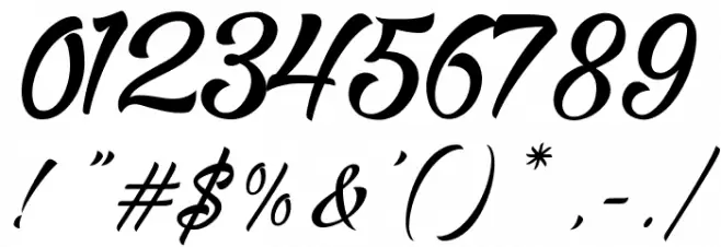 Alisandra Demo Font OTHER CHARS