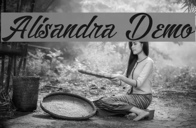 Alisandra Demo Font examples