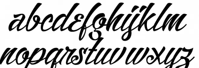 Alisandra Demo Schriftart Kleinbuchstaben