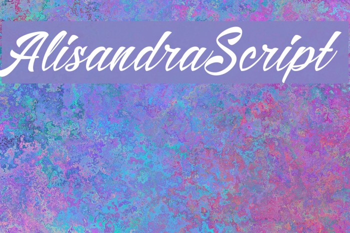 AlisandraScript Font examples