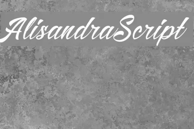 AlisandraScript Font examples
