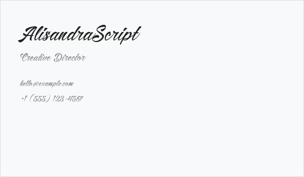 AlisandraScript Business Card