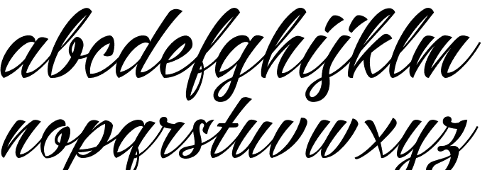 AlisandraScript Font LOWERCASE