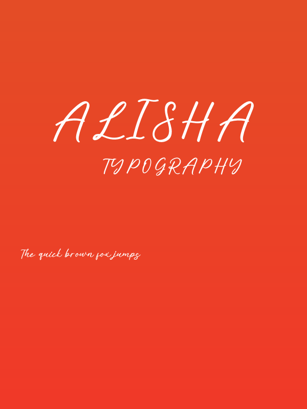 Alisha Poster