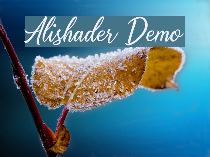 Alishader Demo Font examples