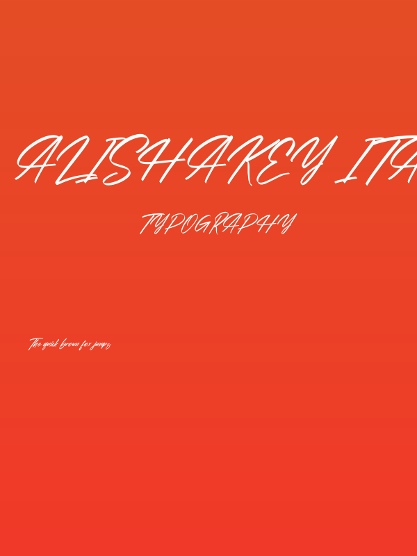 Alishakey Italic Poster