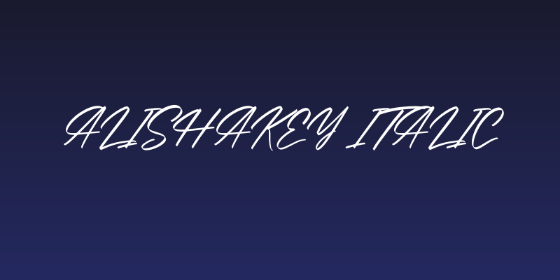 Alishakey Italic Social Header