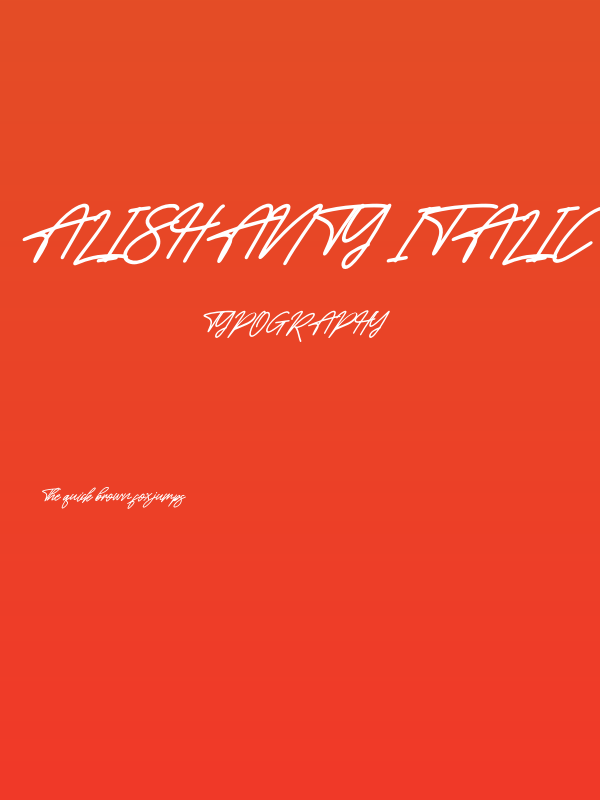 Alishanty Italic Poster