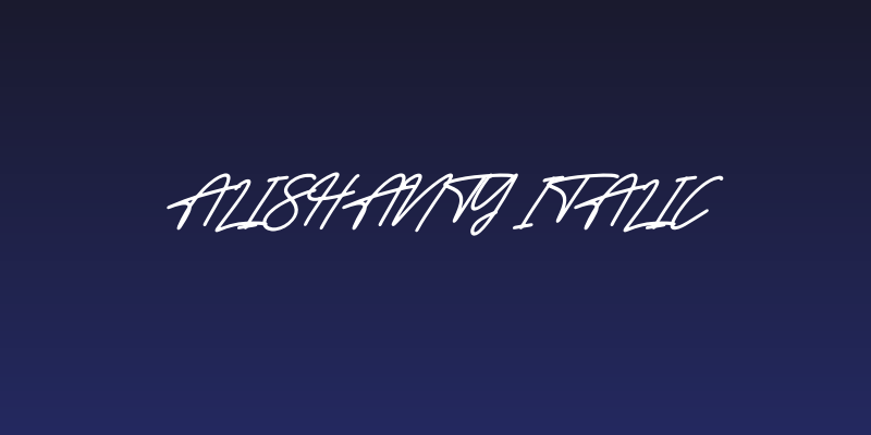 Alishanty Italic Social Header