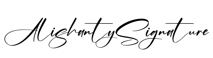 Alishanty Signature  Free Fonts Download