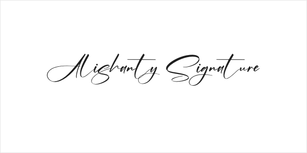 Alishanty Signature Logo