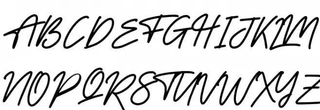 Alishanty Font UPPERCASE