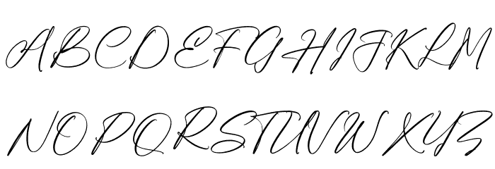 Alishia Erittha Font UPPERCASE