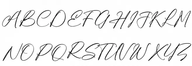 Alishia Erittha Font UPPERCASE