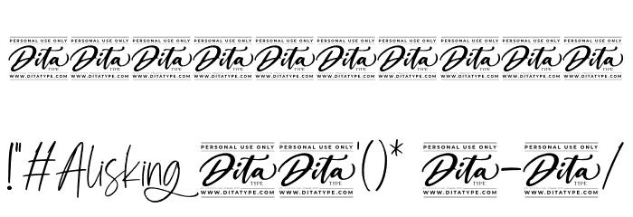 Alisking Personal Use Font OTHER CHARS