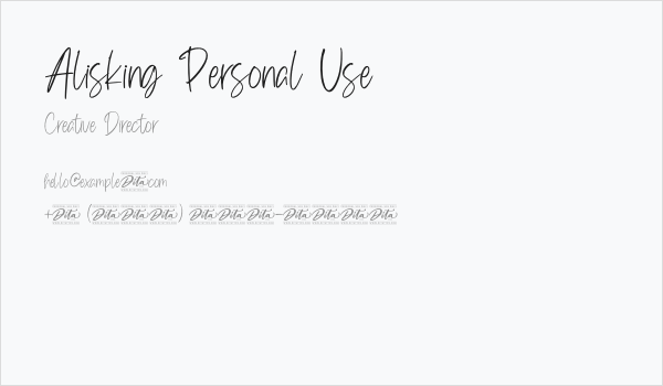 Alisking Personal Use Business Card