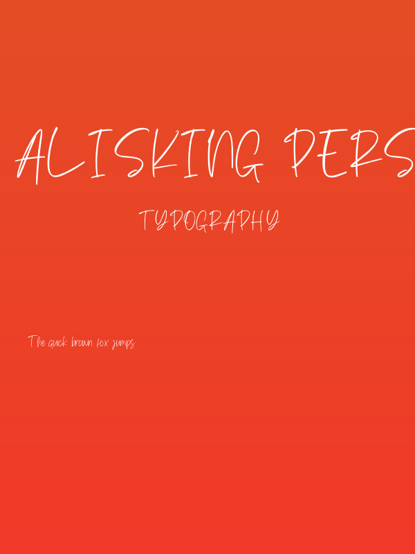 Alisking Personal Use Poster