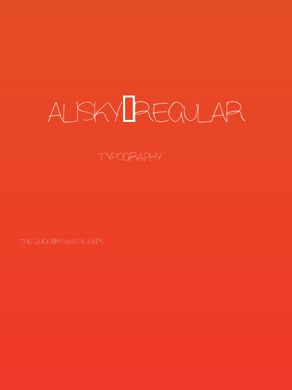 Alisky-Regular Poster