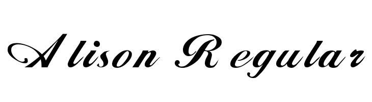 Alison Regular Font