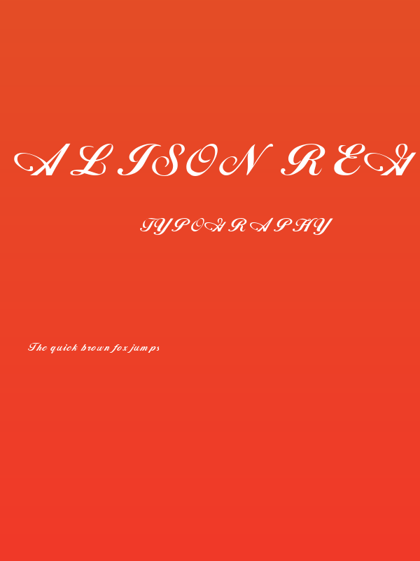 Alison Regular Poster