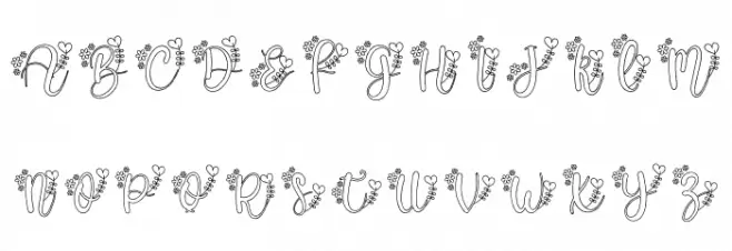 Alissa Monogram フォント 大文字