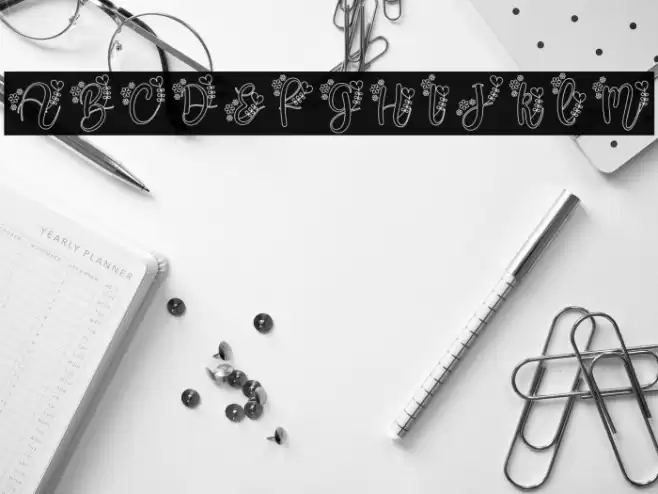 Alissa Monogram Font examples