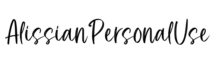 Alissian Personal Use  नि: शुल्क फ़ॉन्ट्स डाउनलोड