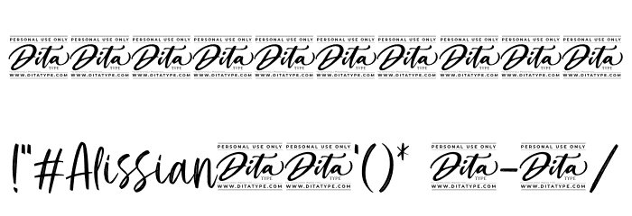 Alissian Personal Use Font OTHER CHARS