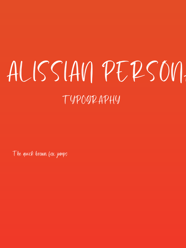Alissian Personal Use Poster