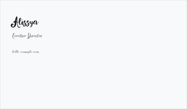 Alissya Business Card