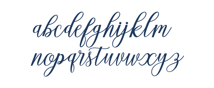 AlistaScript Lowercase