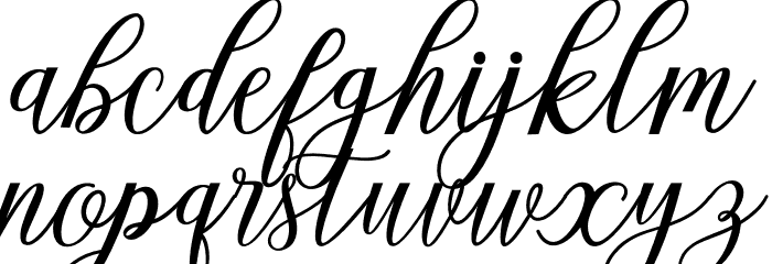 AlistaScript Font LOWERCASE