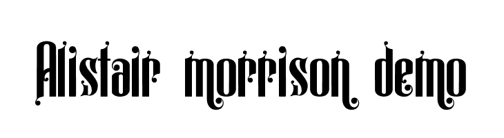 Alistair morrison demo फ़ॉन्ट
