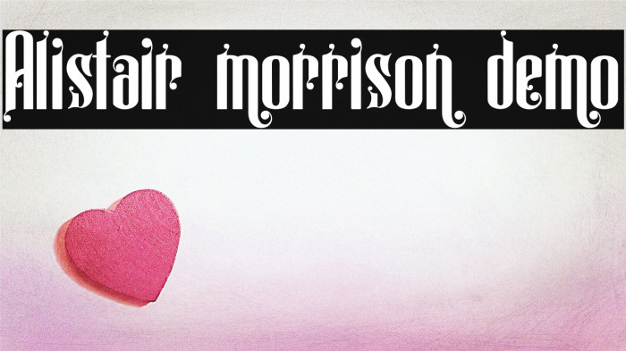 Alistair morrison demo Font examples