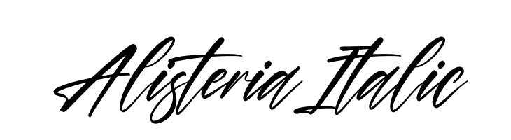 Alisteria Italic  Frei Schriftart Herunterladen