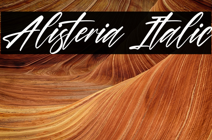 Alisteria Italic Example 2