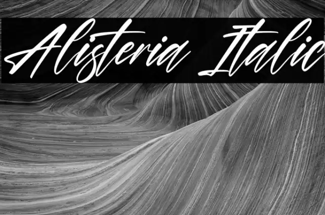 Alisteria Italic Font examples