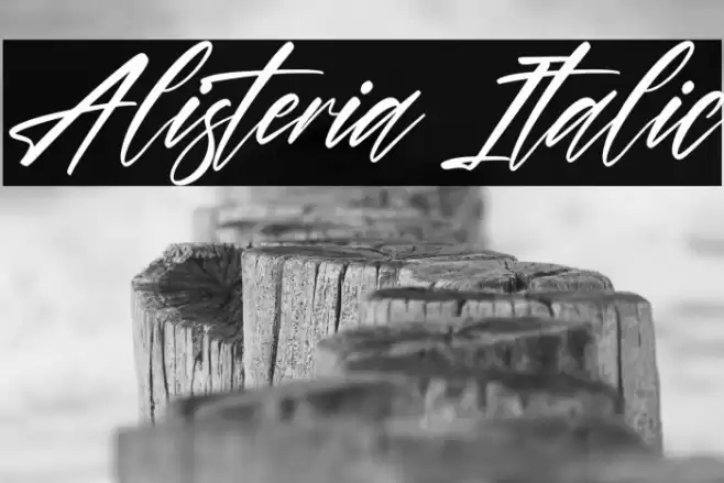 Alisteria Italic Font examples